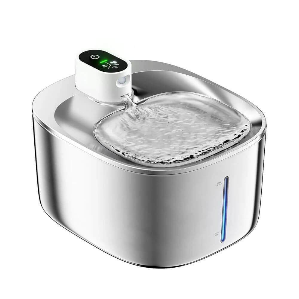 Fontaine à Eau pour Chat Sans Fil - Inox 4 L