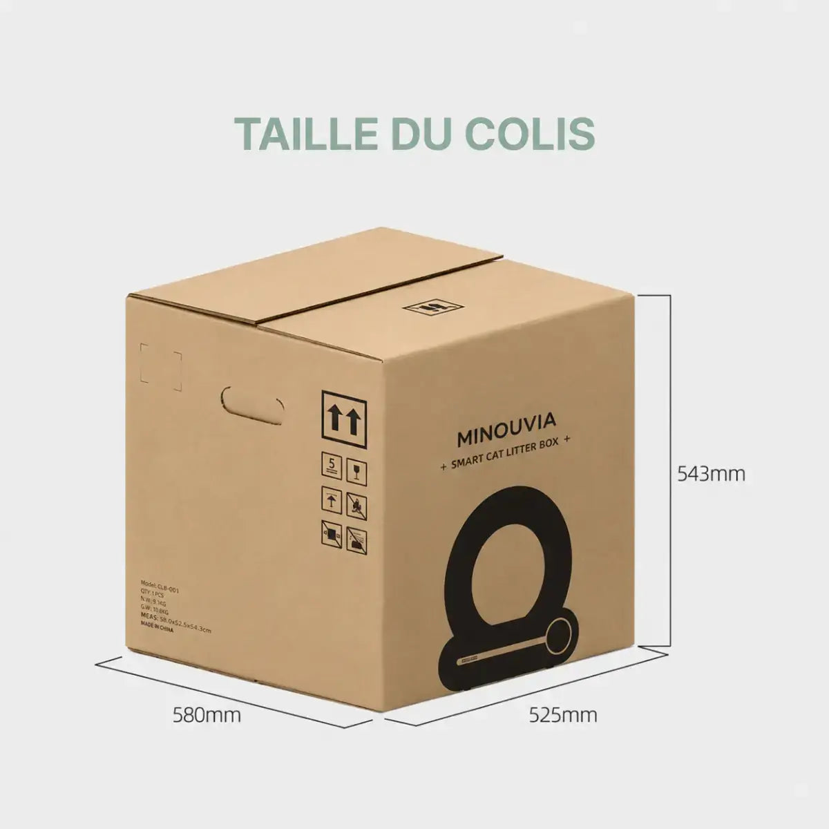 Colis Litiere Automatique Autonettoyante pour Chat Minouvia