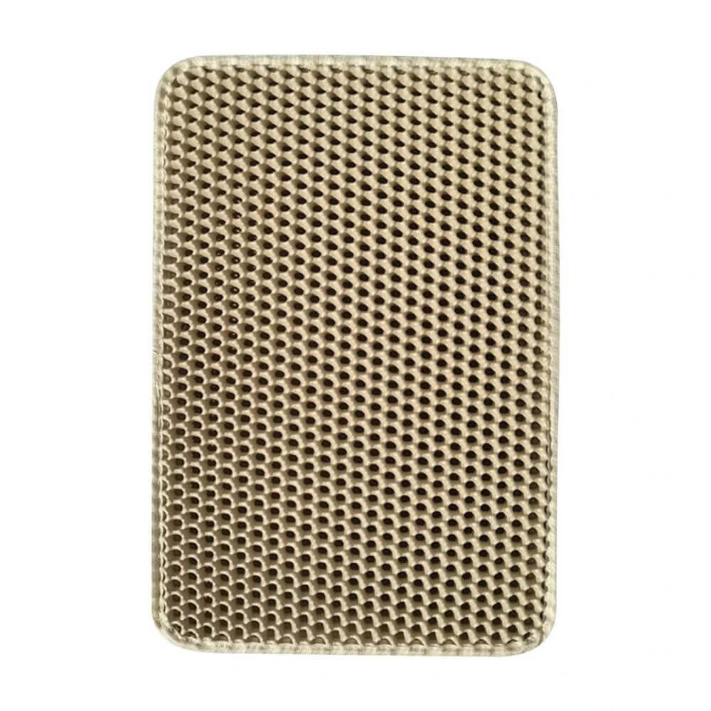 Tapis de Litière pour Chat Double Couche - EVA jaune