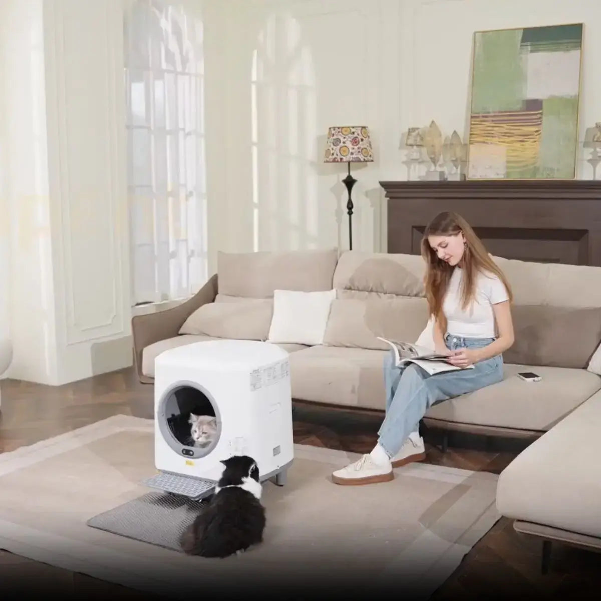 video de la litière automatique cocoon minouvia