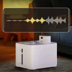 Fontaine à Eau pour Chat - Inox 4,2 L Sans Fil blanc avec schéma décibel