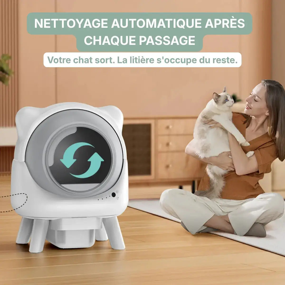 Litière automatique IconCat Blanc nettoyage automatique