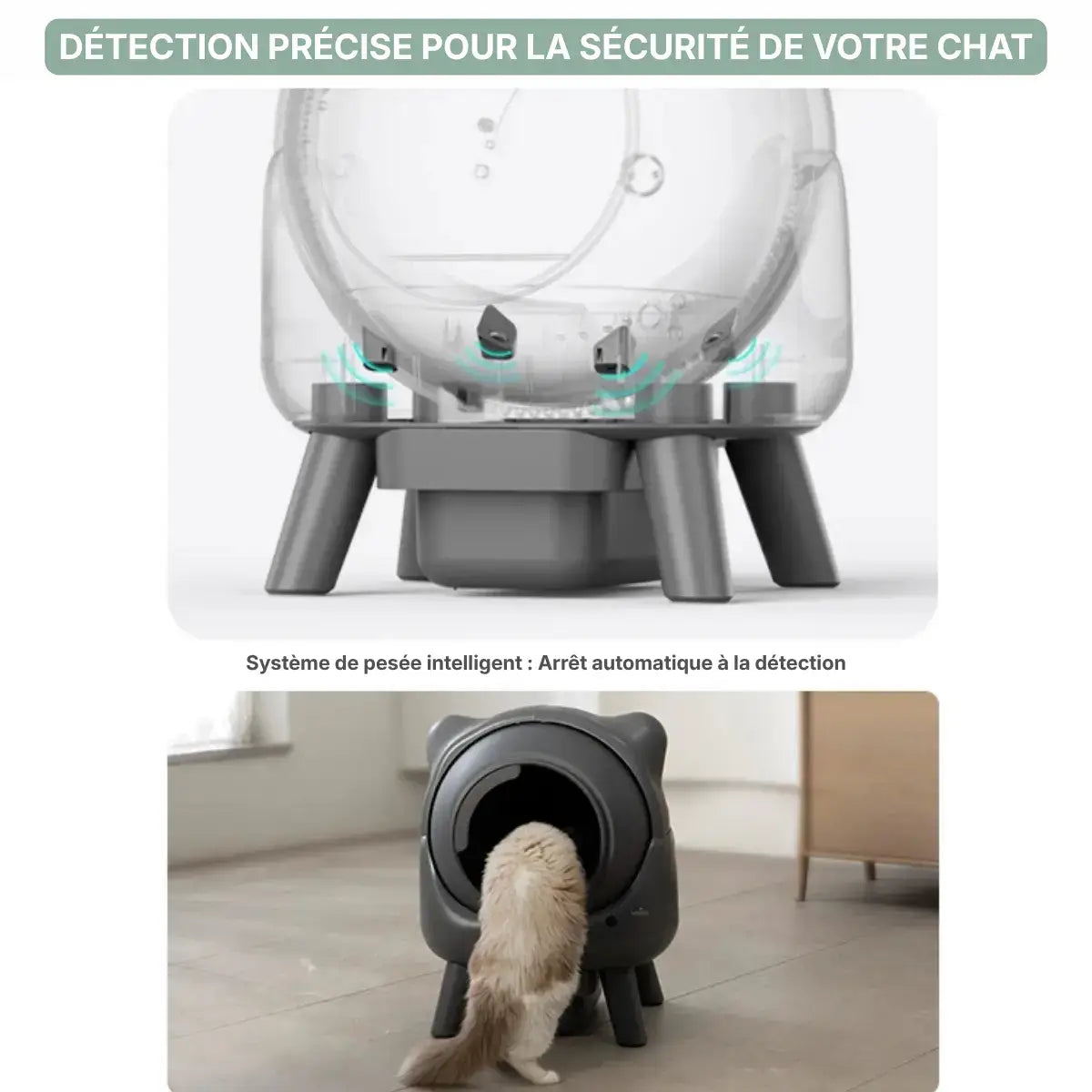 Litiere automatique IconCat Gris securite