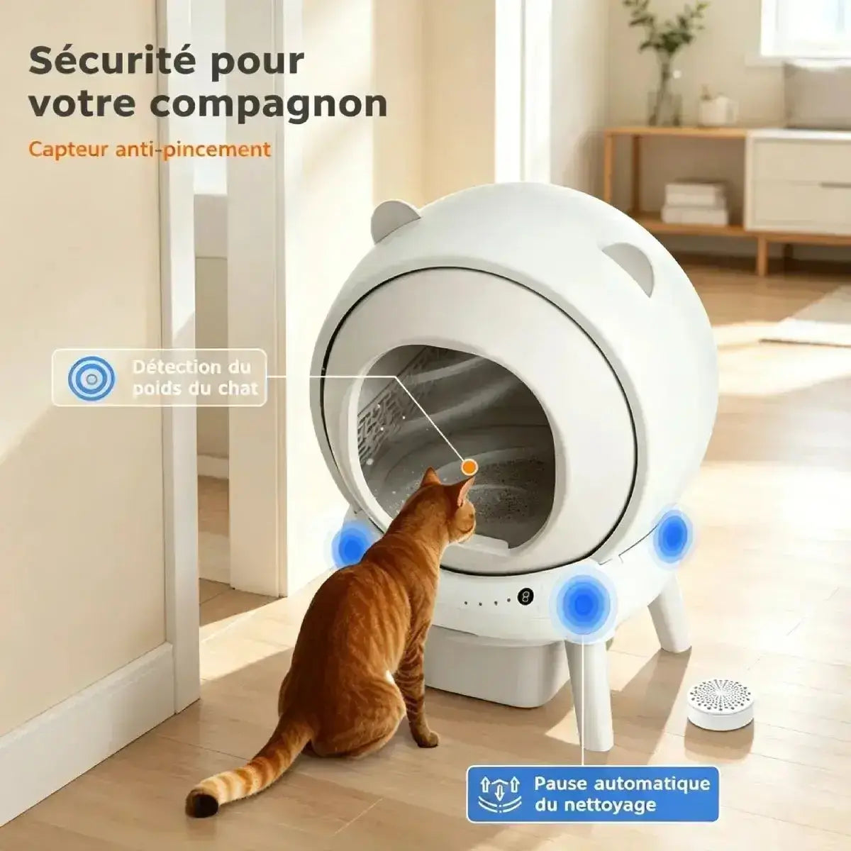 Litière automatique Lunova sécurité