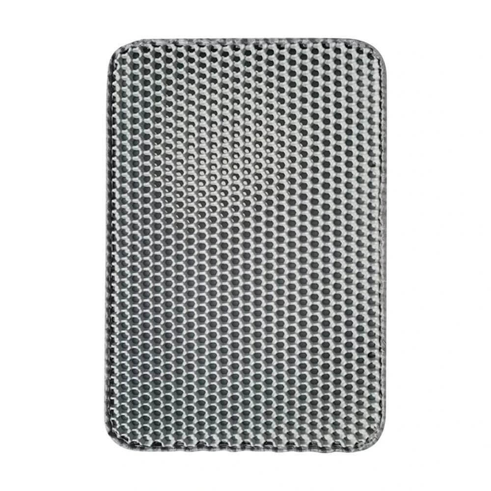 Tapis de Litière pour Chat Double Couche - EVA gris